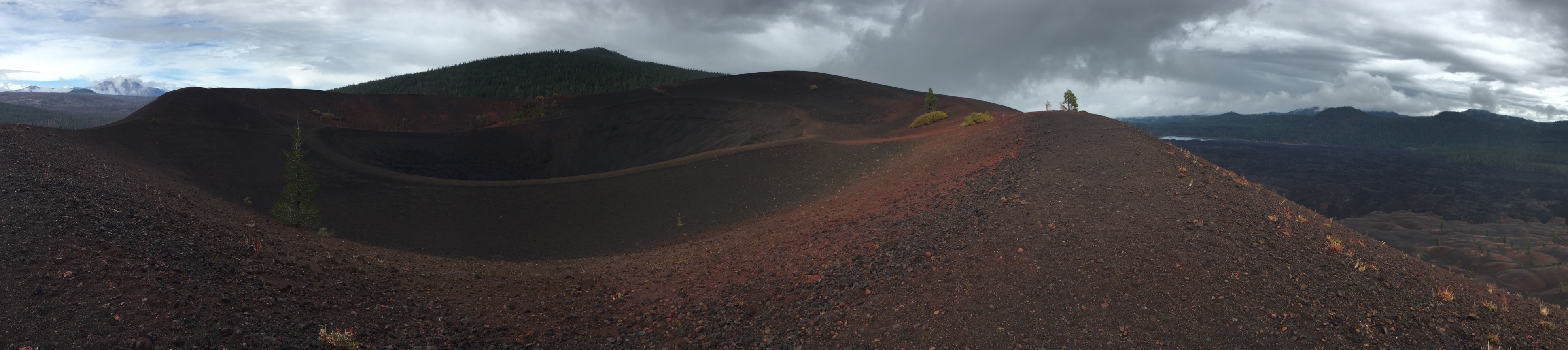 A panorama view of the caldera